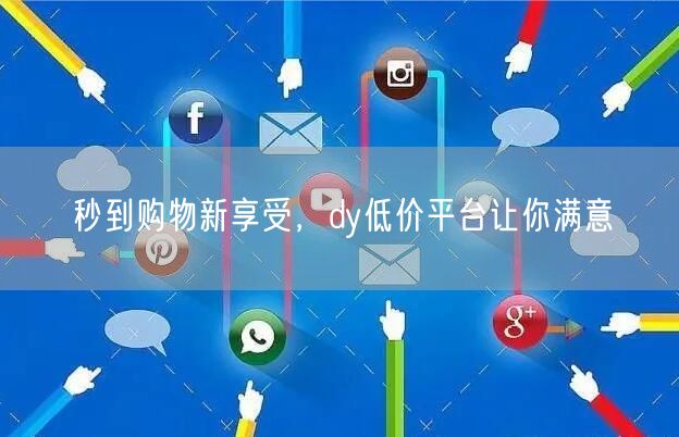 秒到购物新享受，dy低价平台让你满意