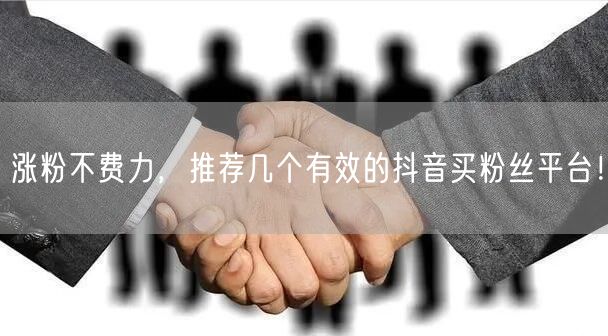 涨粉不费力，推荐几个有效的抖音买粉丝平台！