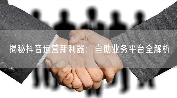 揭秘抖音运营新利器：自助业务平台全解析