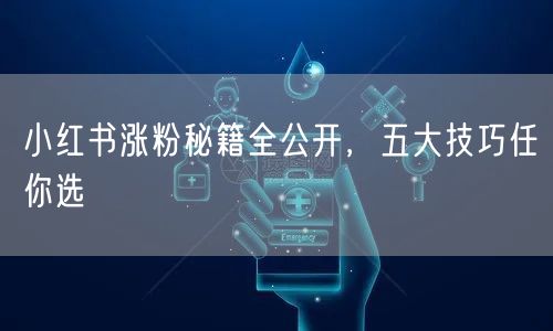 小红书涨粉秘籍全公开，五大技巧任你选