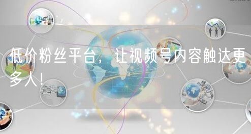 低价粉丝平台，让视频号内容触达更多人！