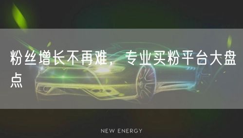 粉丝增长不再难，专业买粉平台大盘点